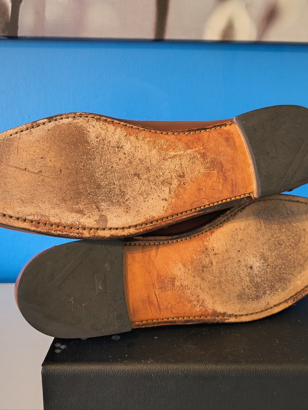 🕰️ Vtg. Allen Edmonds Men's Maxfield Tassel Loafer size 14D - Picture 7 of 11
